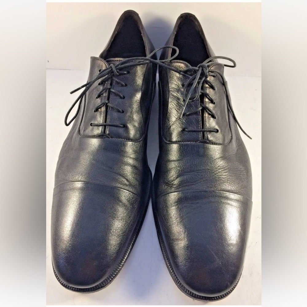 Monte Rosso Black Leather Lazio Oxford Dress Shoes Mens Size US 13M